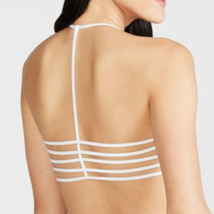 LLD (White) Strappy T-Back Bralette Sz S